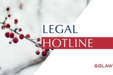 Legislative news digest: LEGAL HOTLINE 04.01.2019