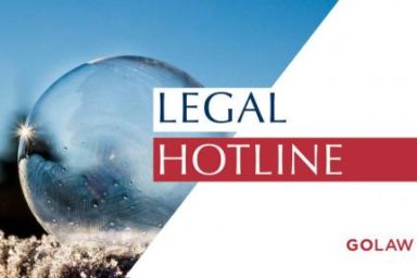 Legislative news digest: LEGAL HOTLINE 28.02.2019
