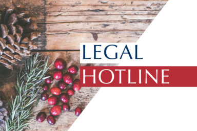Legislative news digest: LEGAL HOTLINE 12.12.2019