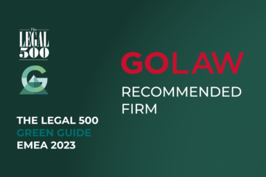 GOLAW is honored to be the first law firm in Ukraine recognized by The Legal 500 Green Guide: EMEA 2023