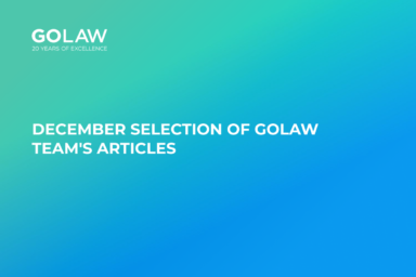 A selection of articles by the GOLAW team in December