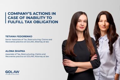 Company’s actions in case of inability to fulfill tax obligation￼